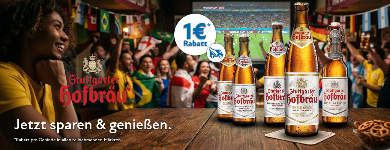 Stuttgarter Hofbräu Rabattaktion 1 Euro - KW 24 und 25 in 2026